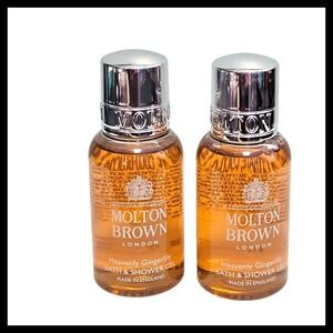 2 x Molton Brown London Heavenly Gingerlily Bath & Shower Gel 1 fl oz NEW